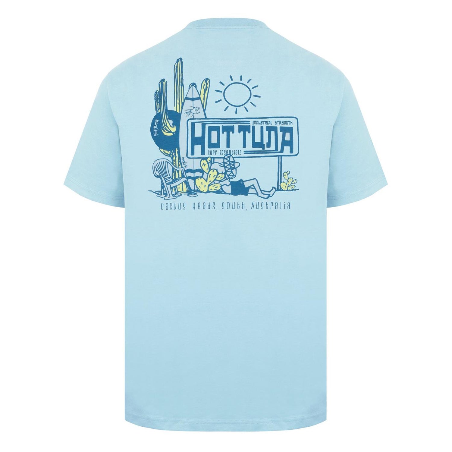 Aqua Blue - Back - Hot Tuna Mens T-Shirt