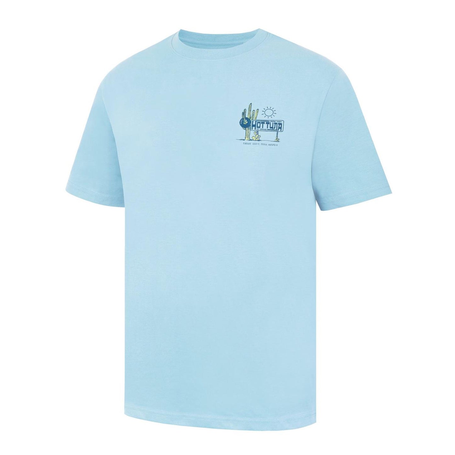Aqua Blue - Side - Hot Tuna Mens T-Shirt