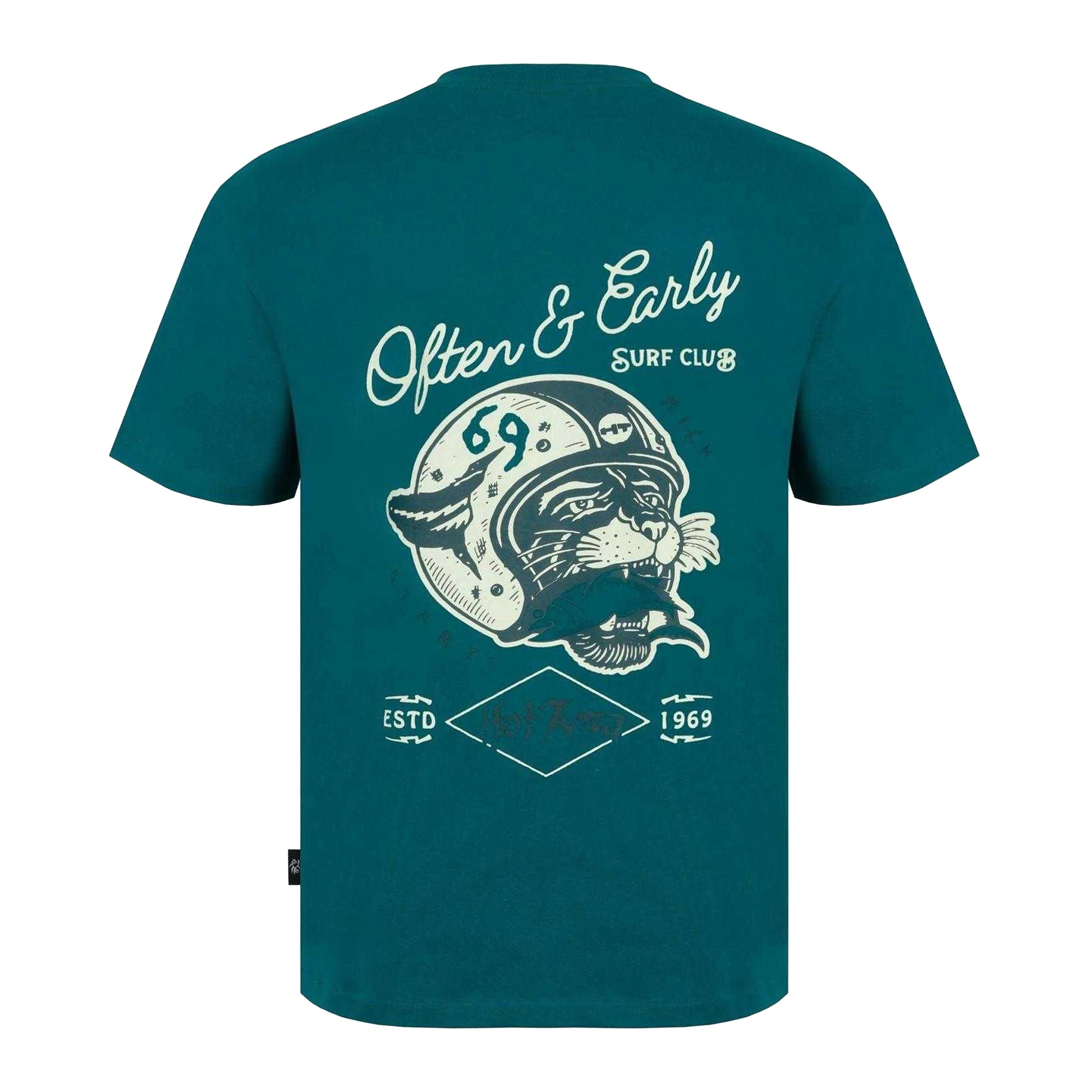 Teal Blue - Back - Hot Tuna Mens T-Shirt