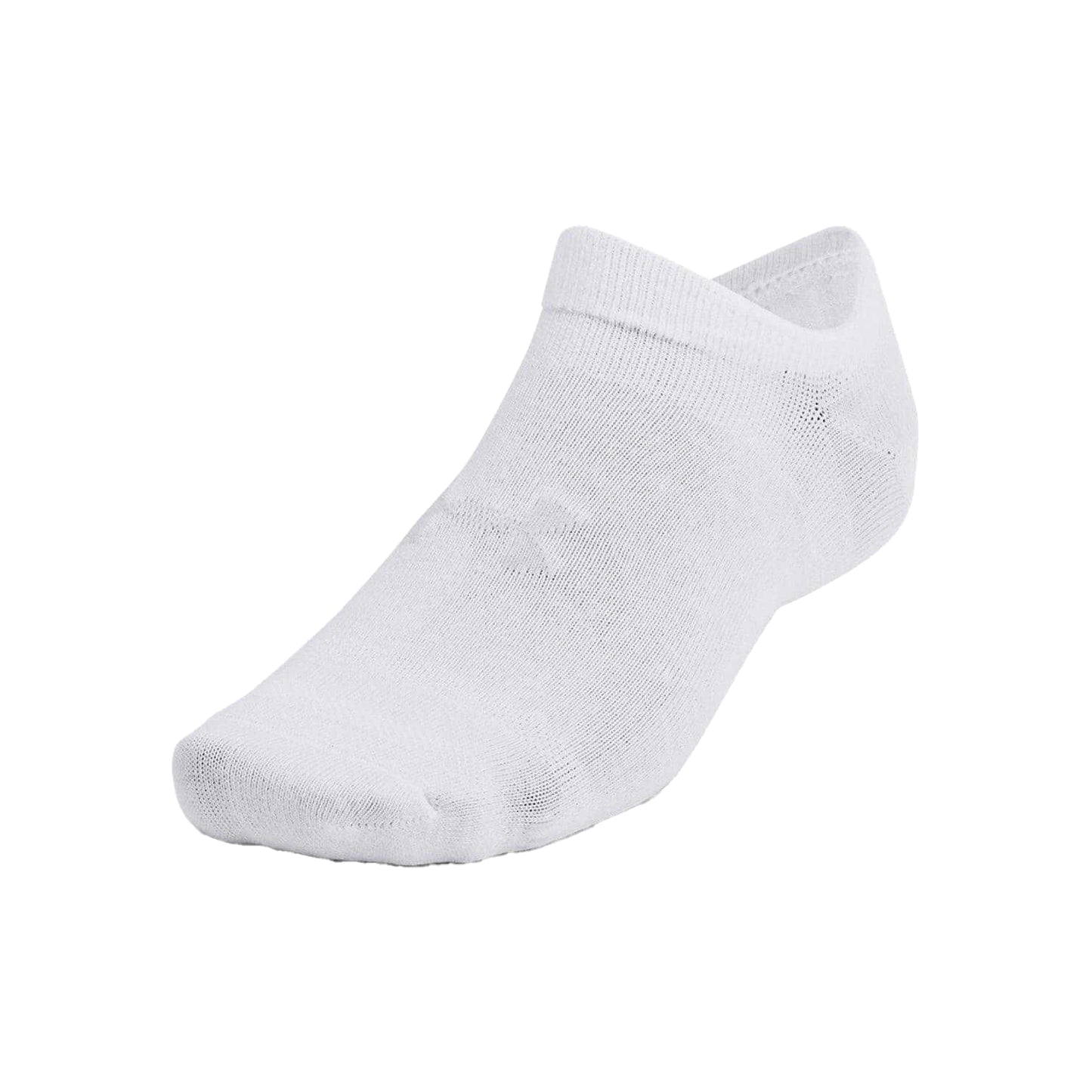 White - Lifestyle - Under Armour Womens-Ladies Essential No-Show Socks (Pack of 6)