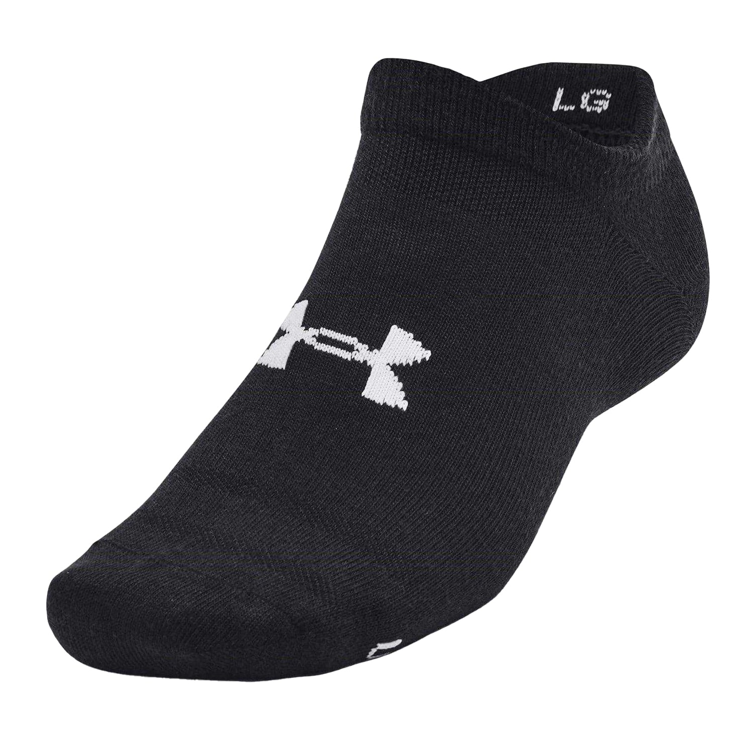 Black-White-Grey - Front - Under Armour Womens-Ladies Essential No-Show Socks (Pack of 6)