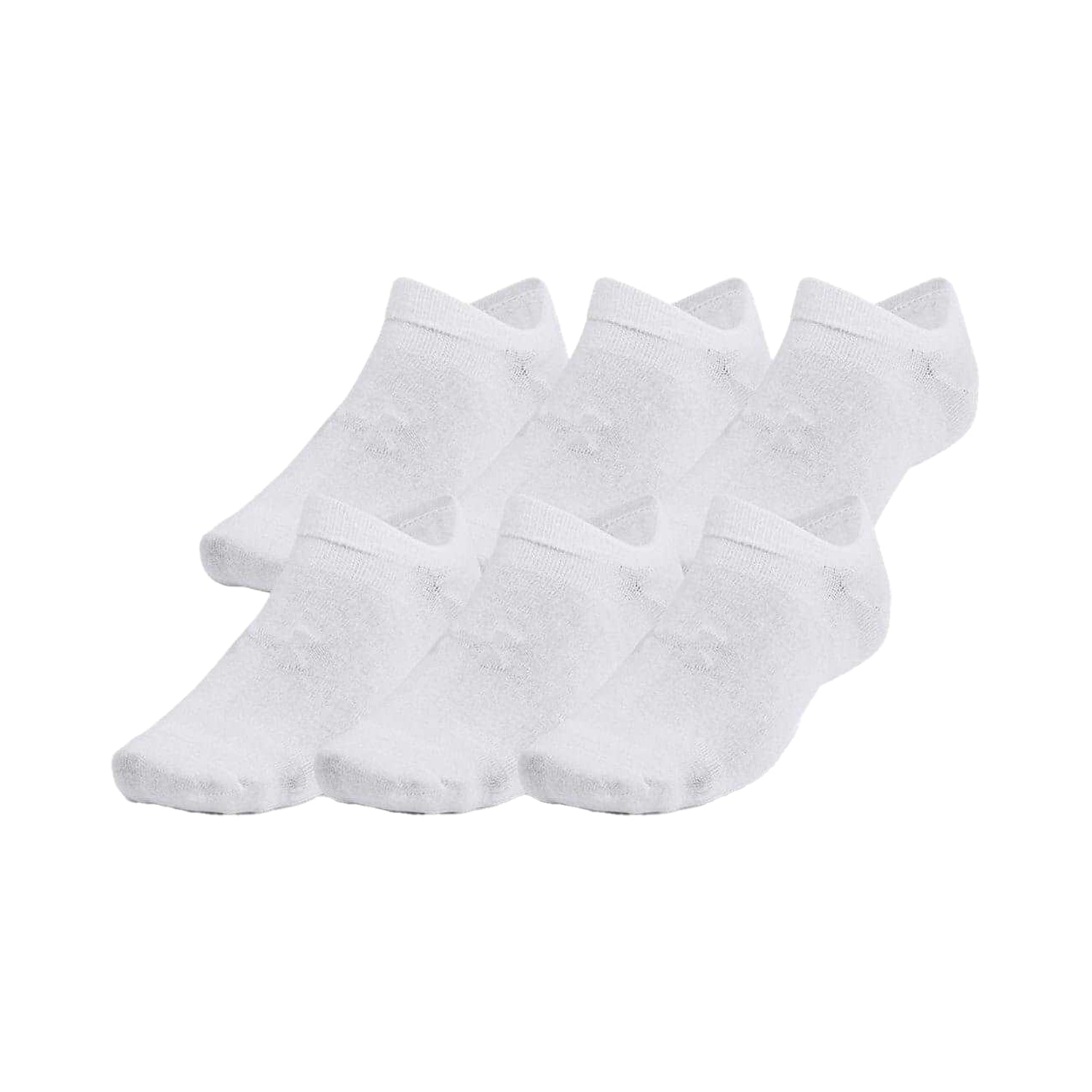 White - Front - Under Armour Womens-Ladies Essential No-Show Socks (Pack of 6)