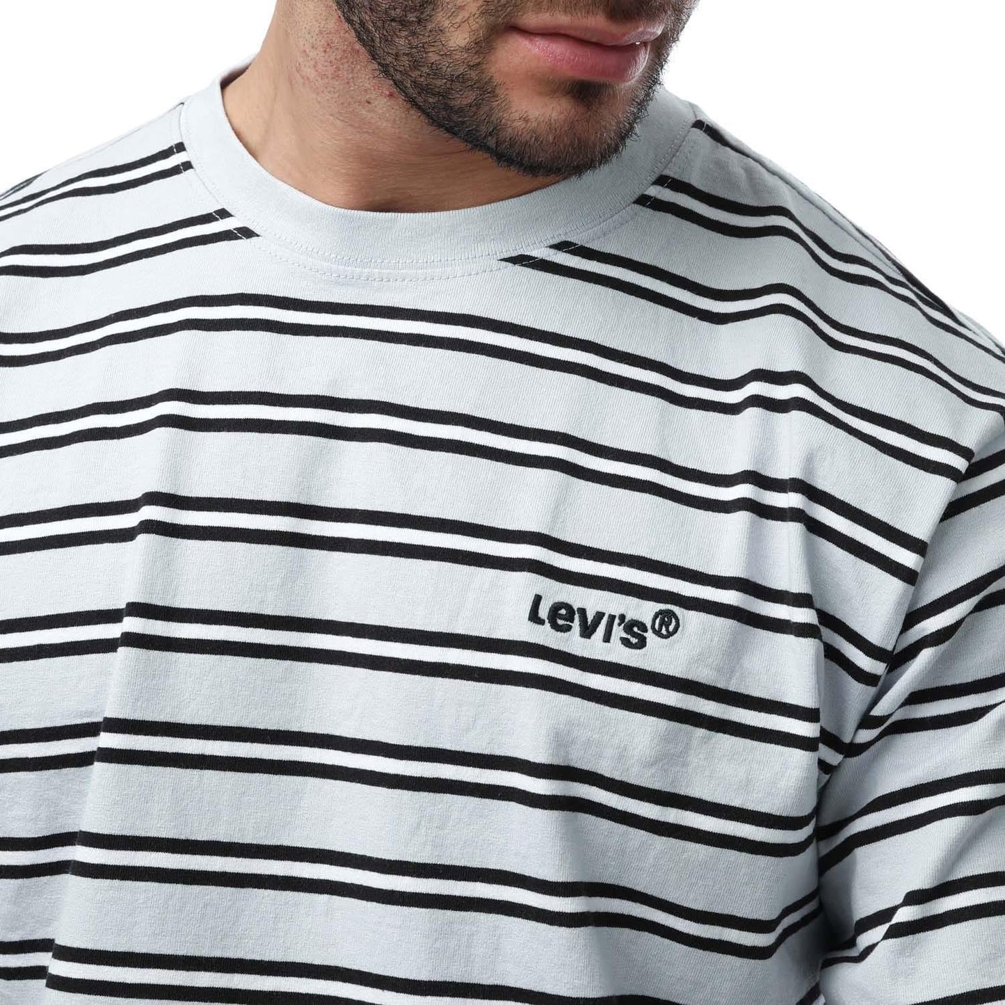 Black-White - Side - Levis Mens Vintage T-Shirt