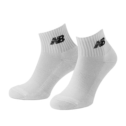 White - Back - New Balance Unisex Adult Cotton Blend Ankle Socks (Pack of 3)