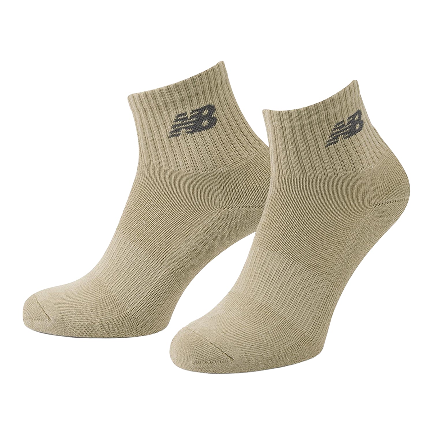 Neutral - Back - New Balance Unisex Adult Cotton Blend Ankle Socks (Pack of 3)