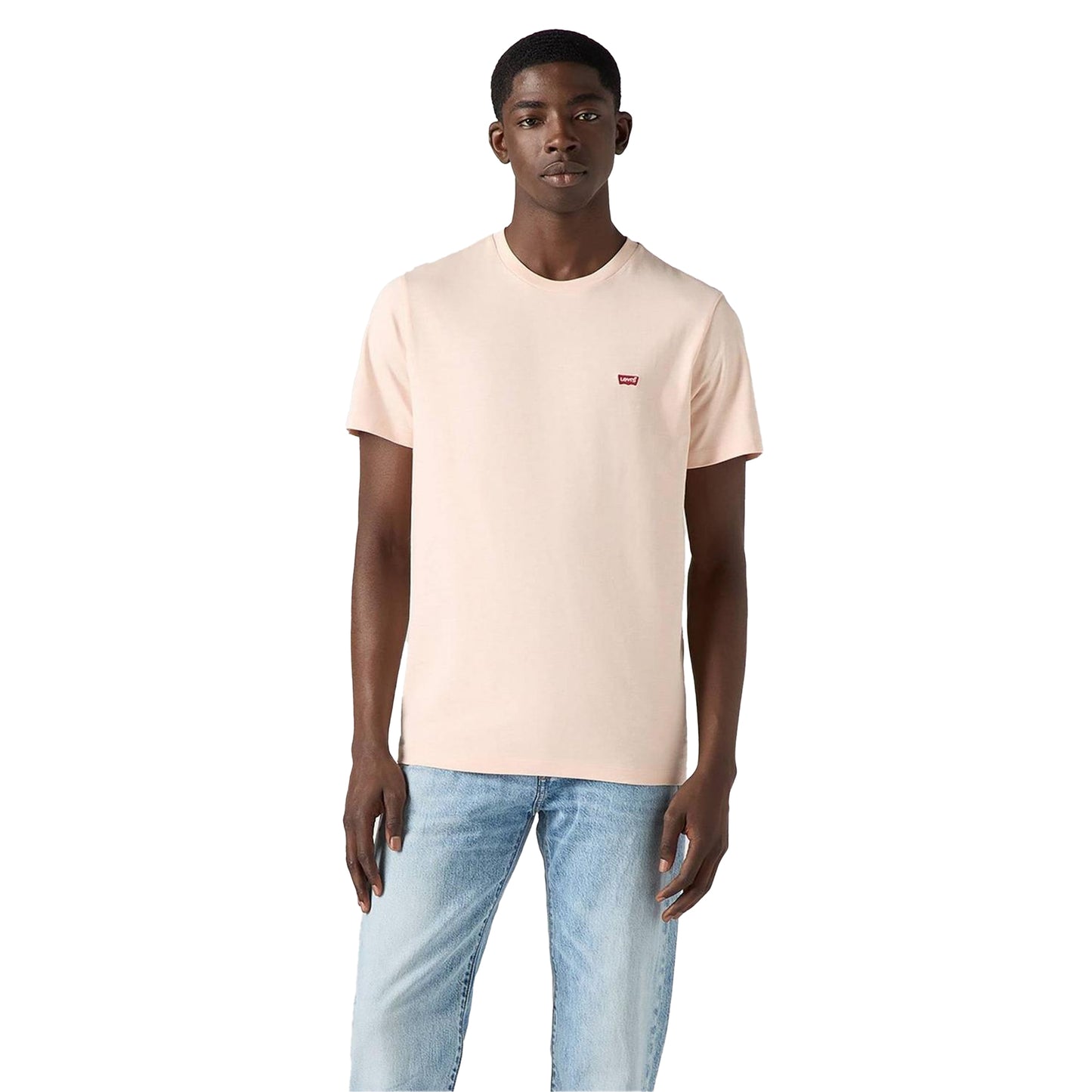 Pale Dogwood - Front - Levis Mens Original Batwing Logo T-Shirt