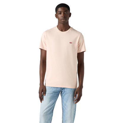 Pale Dogwood - Front - Levis Mens Original Batwing Logo T-Shirt