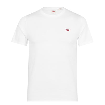 White - Front - Levis Mens Original Batwing Logo T-Shirt