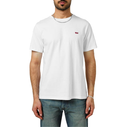 White - Side - Levis Mens Original Batwing Logo T-Shirt