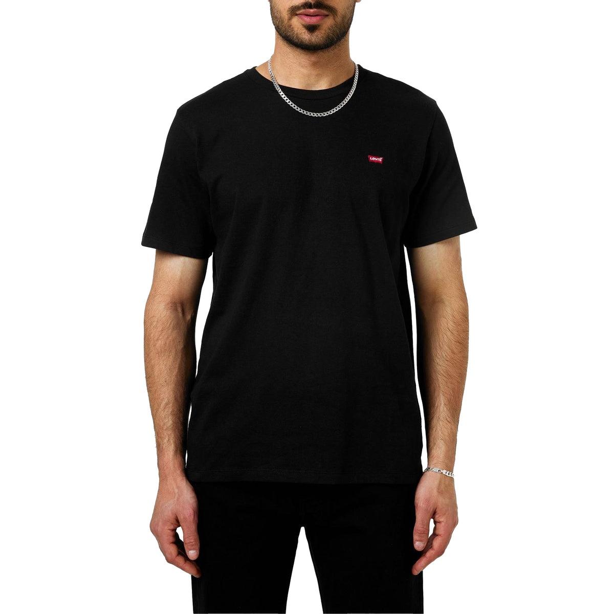Black - Lifestyle - Levis Mens Original Batwing Logo T-Shirt