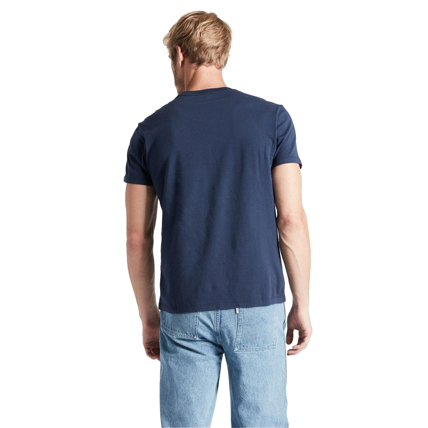 Dress Blue - Back - Levis Mens Original Batwing Logo T-Shirt