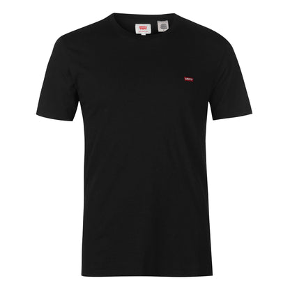 Black - Front - Levis Mens Original Batwing Logo T-Shirt