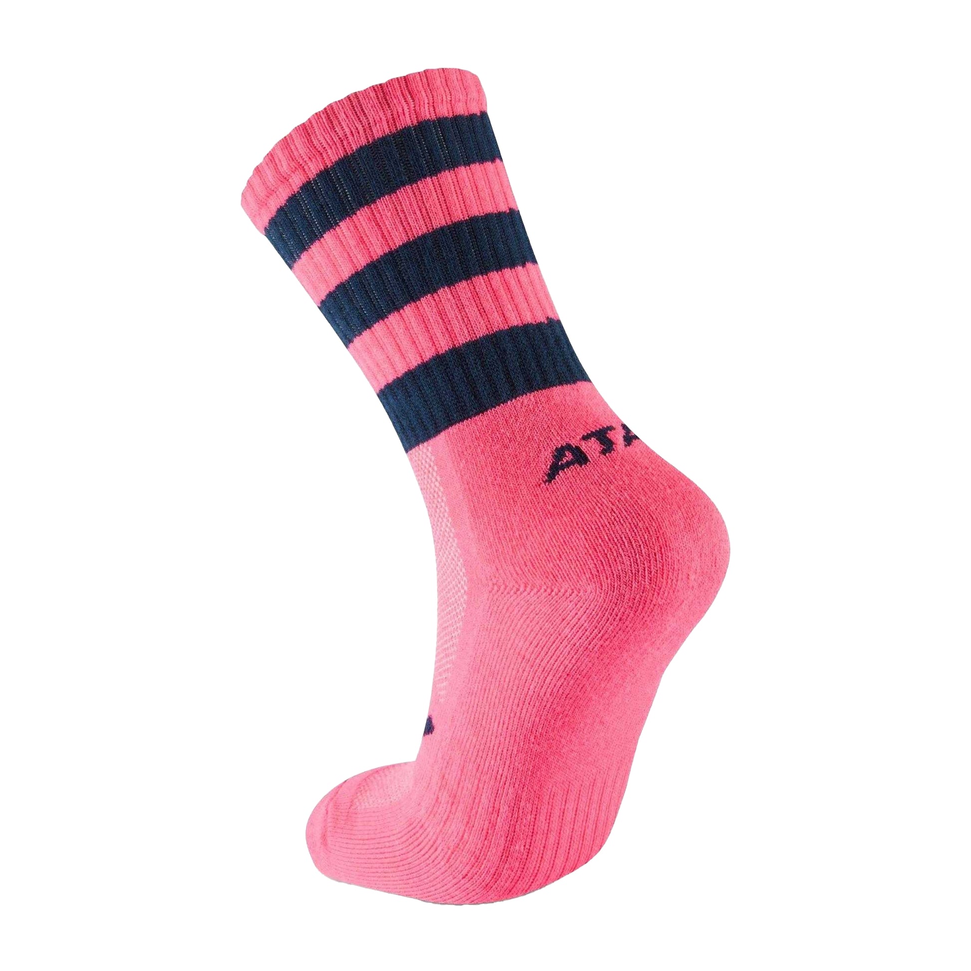 Pink-Navy - Back - Atak Unisex Adult Half Length Football Socks