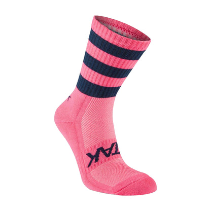 Pink-Navy - Front - Atak Unisex Adult Half Length Football Socks