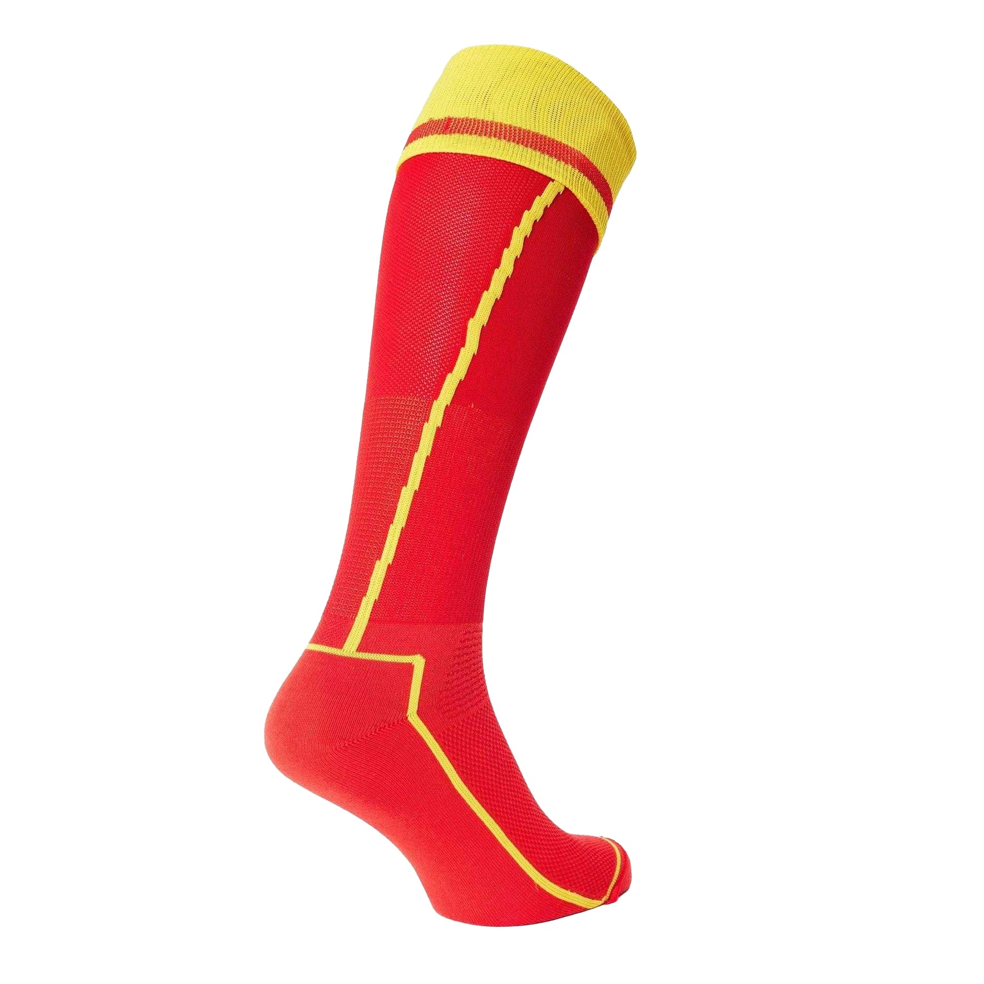 Red - Back - Puma Childrens-Kids II Striped Football Knee High Socks