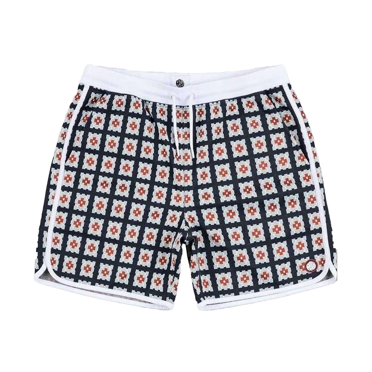 Multicoloured - Front - Pretty Green Mens Timperley Geo Sweat Shorts