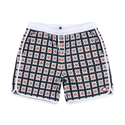 Multicoloured - Front - Pretty Green Mens Timperley Geo Sweat Shorts
