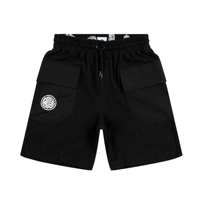 Black - Front - Pretty Green Mens Stamford Cargo Shorts