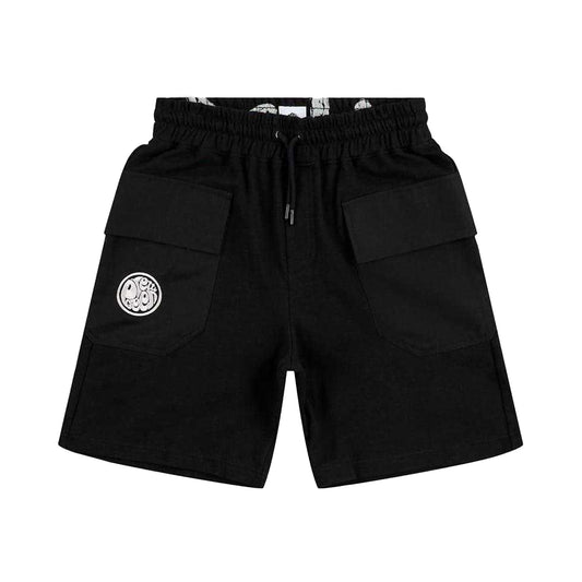 Black - Front - Pretty Green Mens Stamford Cargo Shorts