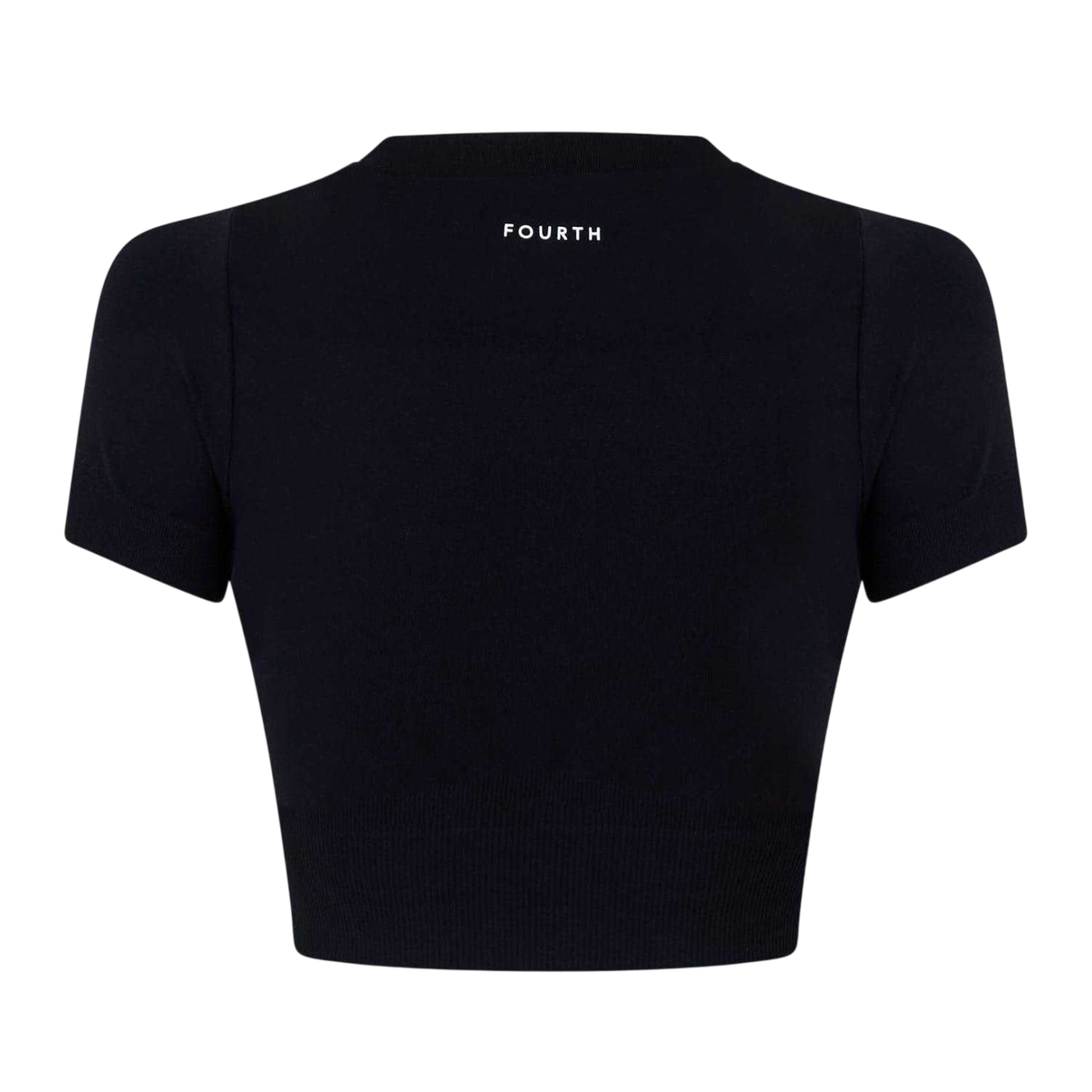 Black - Back - 4th & Reckless Womens-Ladies Brogan Crop Top