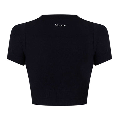 Black - Back - 4th & Reckless Womens-Ladies Brogan Crop Top