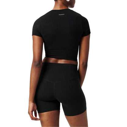 Black - Lifestyle - 4th & Reckless Womens-Ladies Brogan Crop Top