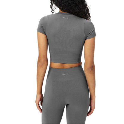 Grey - Lifestyle - 4th & Reckless Womens-Ladies Brogan Crop Top