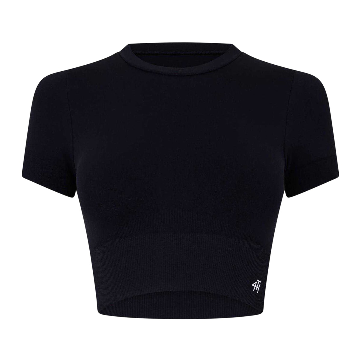 Black - Front - 4th & Reckless Womens-Ladies Brogan Crop Top