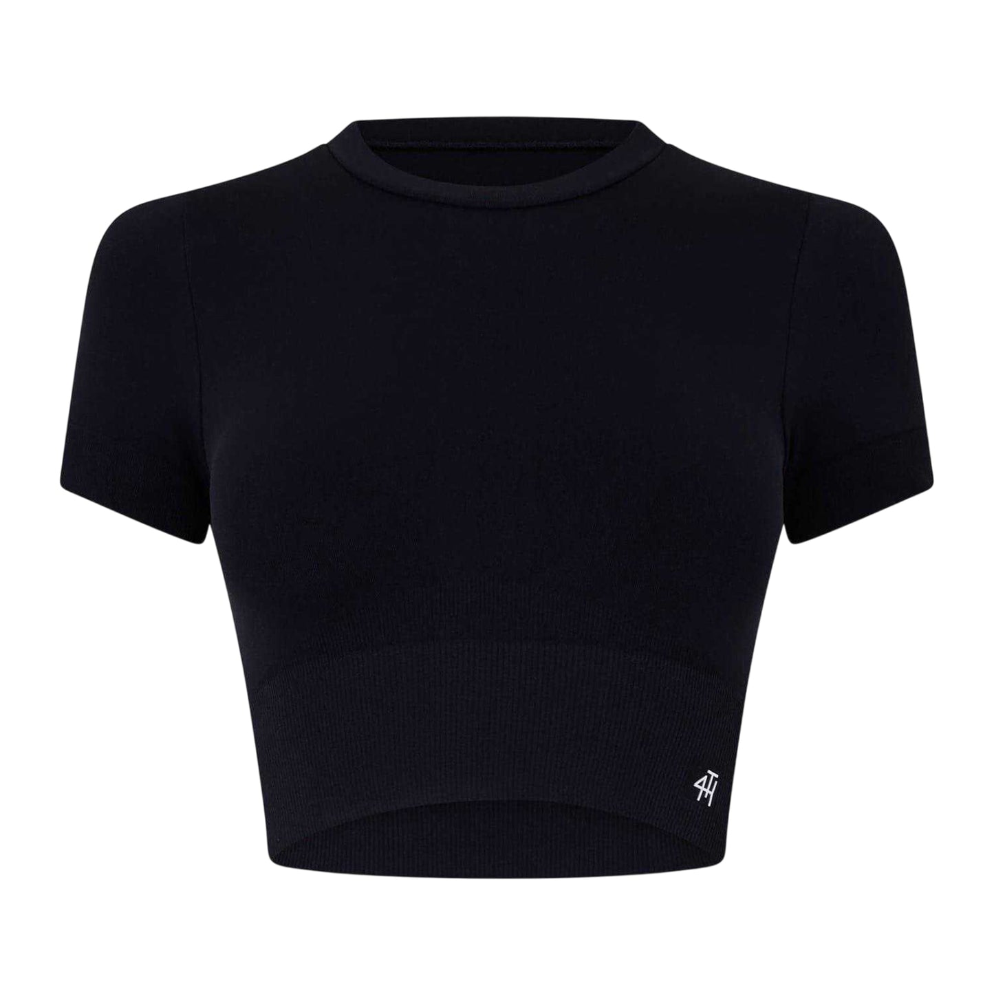 Black - Front - 4th & Reckless Womens-Ladies Brogan Crop Top