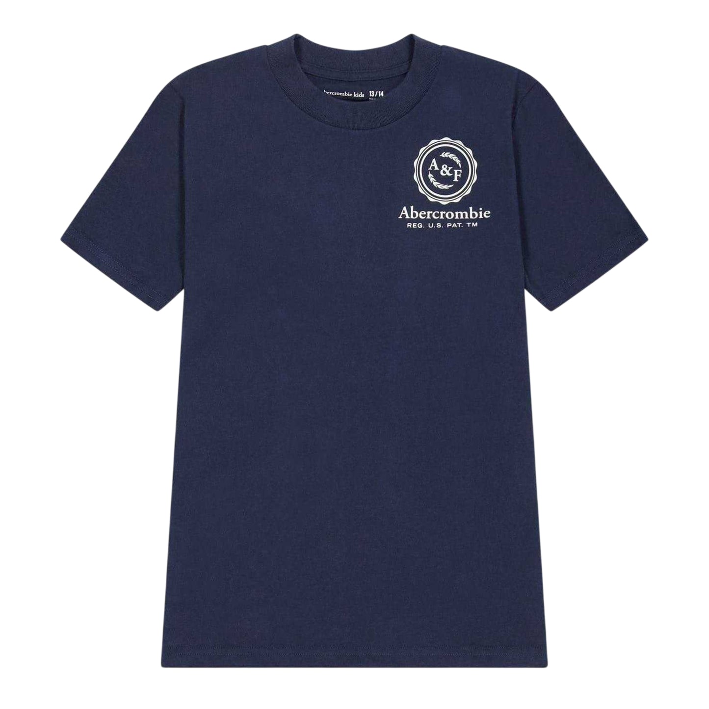 Navy Blue - Front - Abercrombie & Fitch Childrens-Kids Foothill T-Shirt