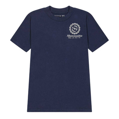 Navy Blue - Front - Abercrombie & Fitch Childrens-Kids Foothill T-Shirt