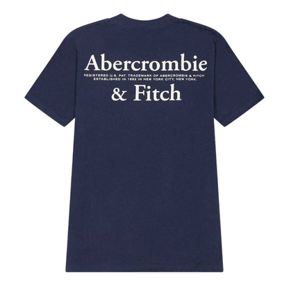 Navy Blue - Back - Abercrombie & Fitch Childrens-Kids Foothill T-Shirt
