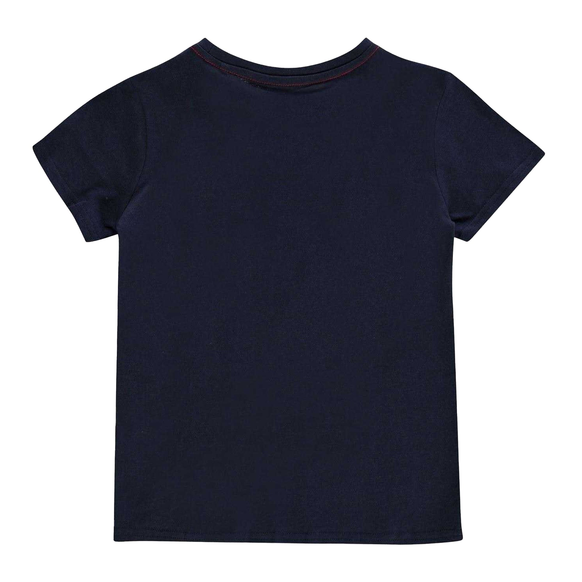 Blue - Back - Guess Childrens-Kids Logo Cotton T-Shirt