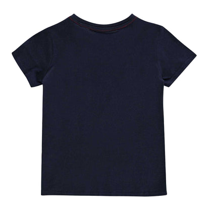 Blue - Back - Guess Childrens-Kids Logo Cotton T-Shirt