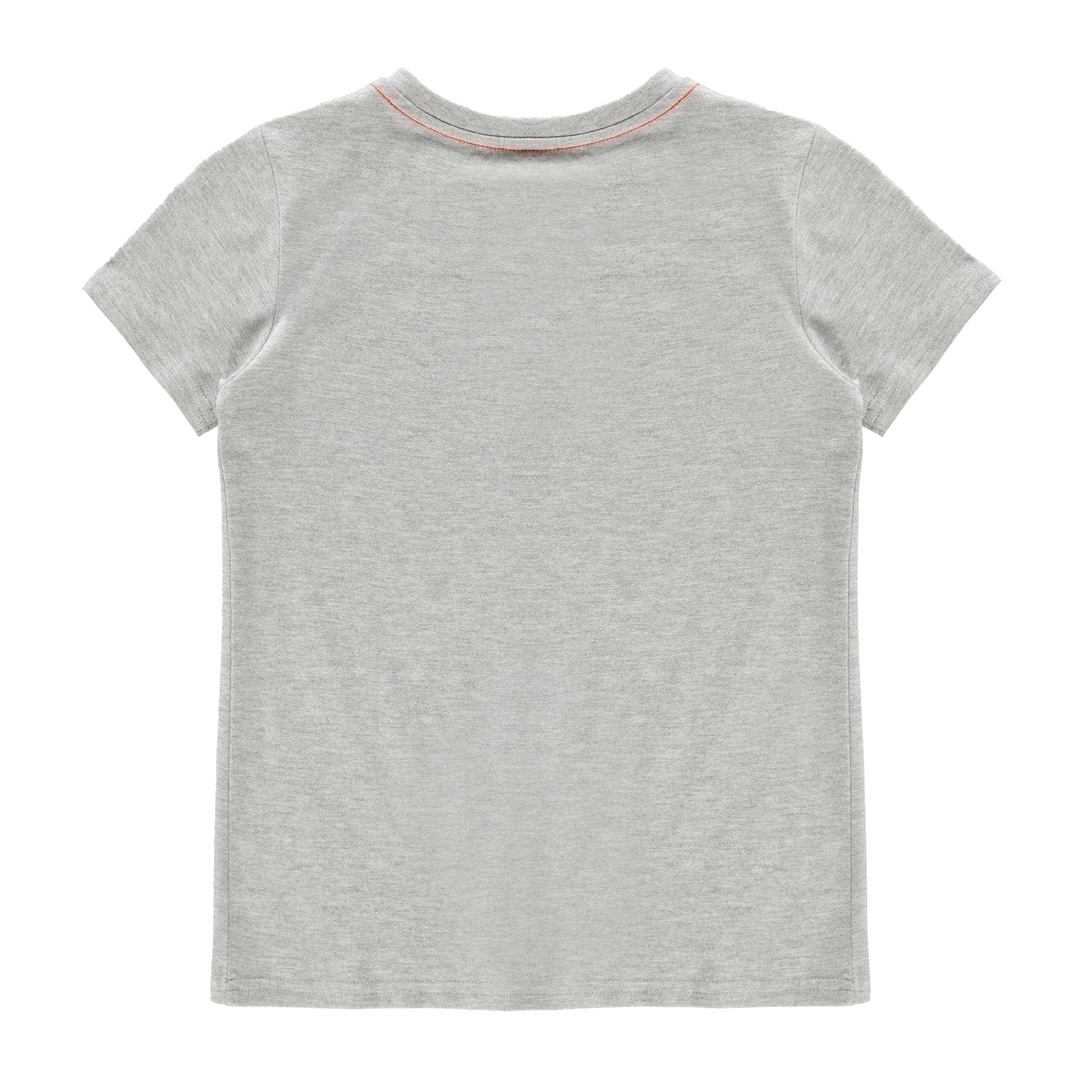Light Grey - Back - Guess Childrens-Kids Logo Cotton T-Shirt