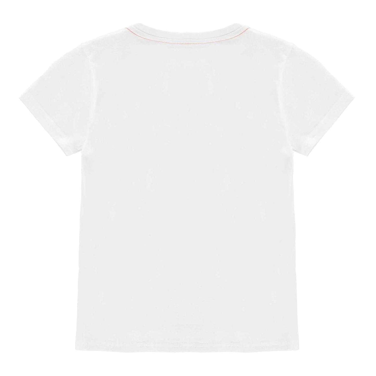 White - Back - Guess Childrens-Kids Logo Cotton T-Shirt