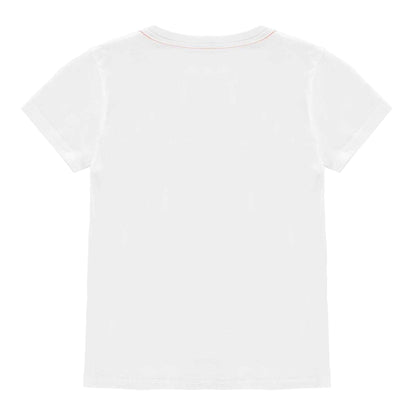 White - Back - Guess Childrens-Kids Logo Cotton T-Shirt