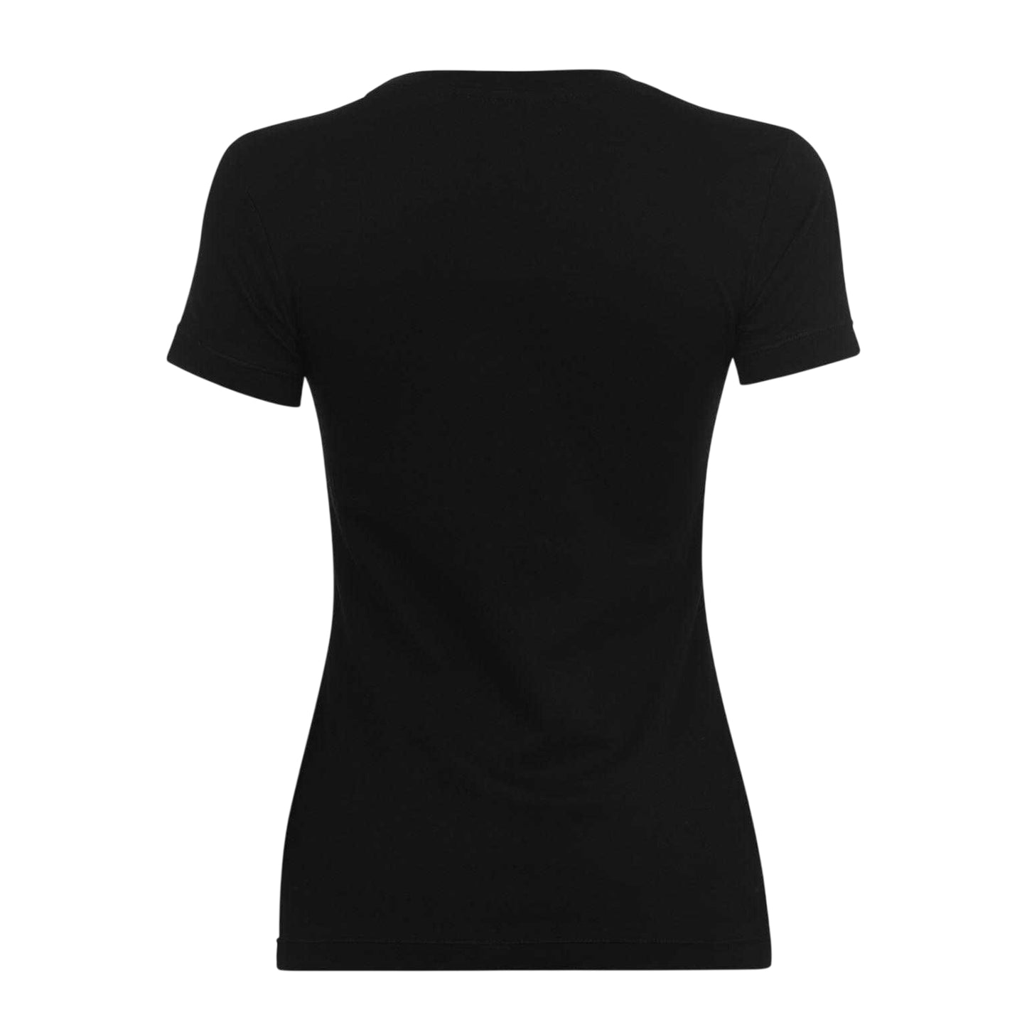 Black - Back - Calvin Klein Womens-Ladies Cotton Slim Short-Sleeved T-Shirt