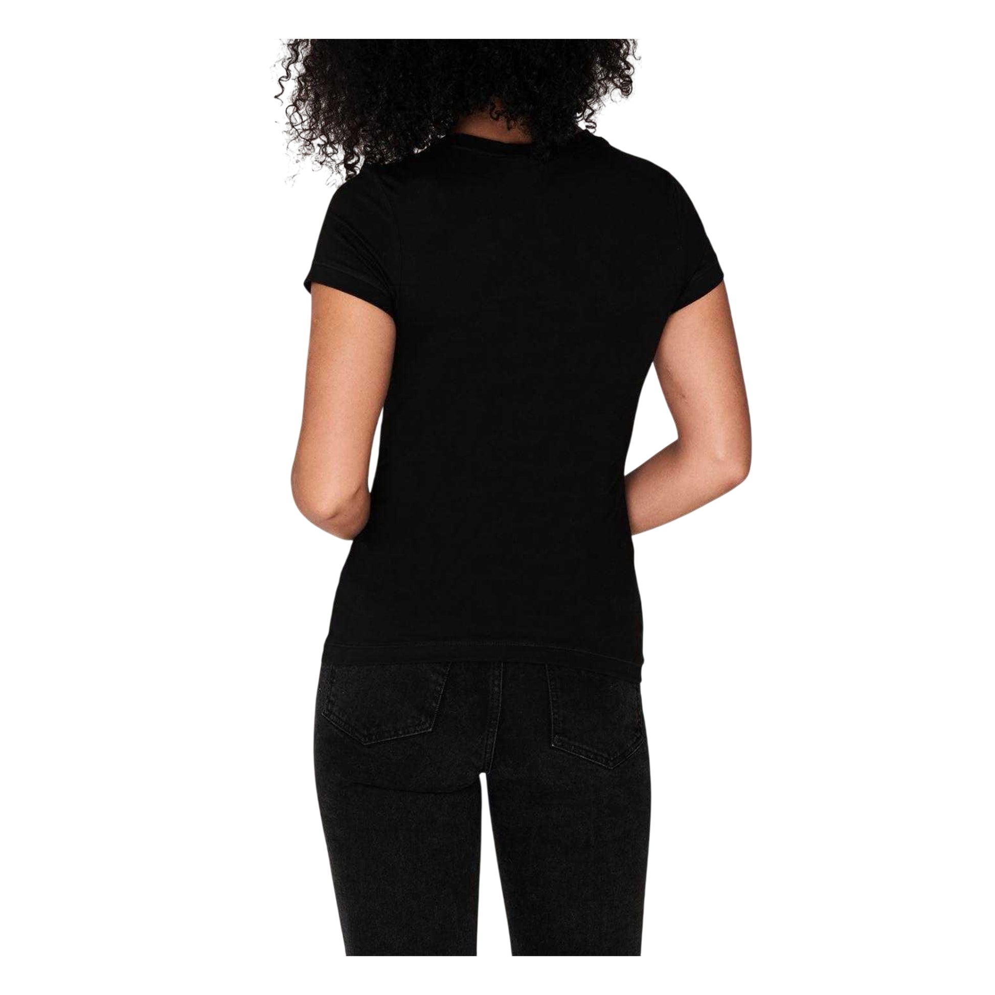 Black - Lifestyle - Calvin Klein Womens-Ladies Cotton Slim Short-Sleeved T-Shirt
