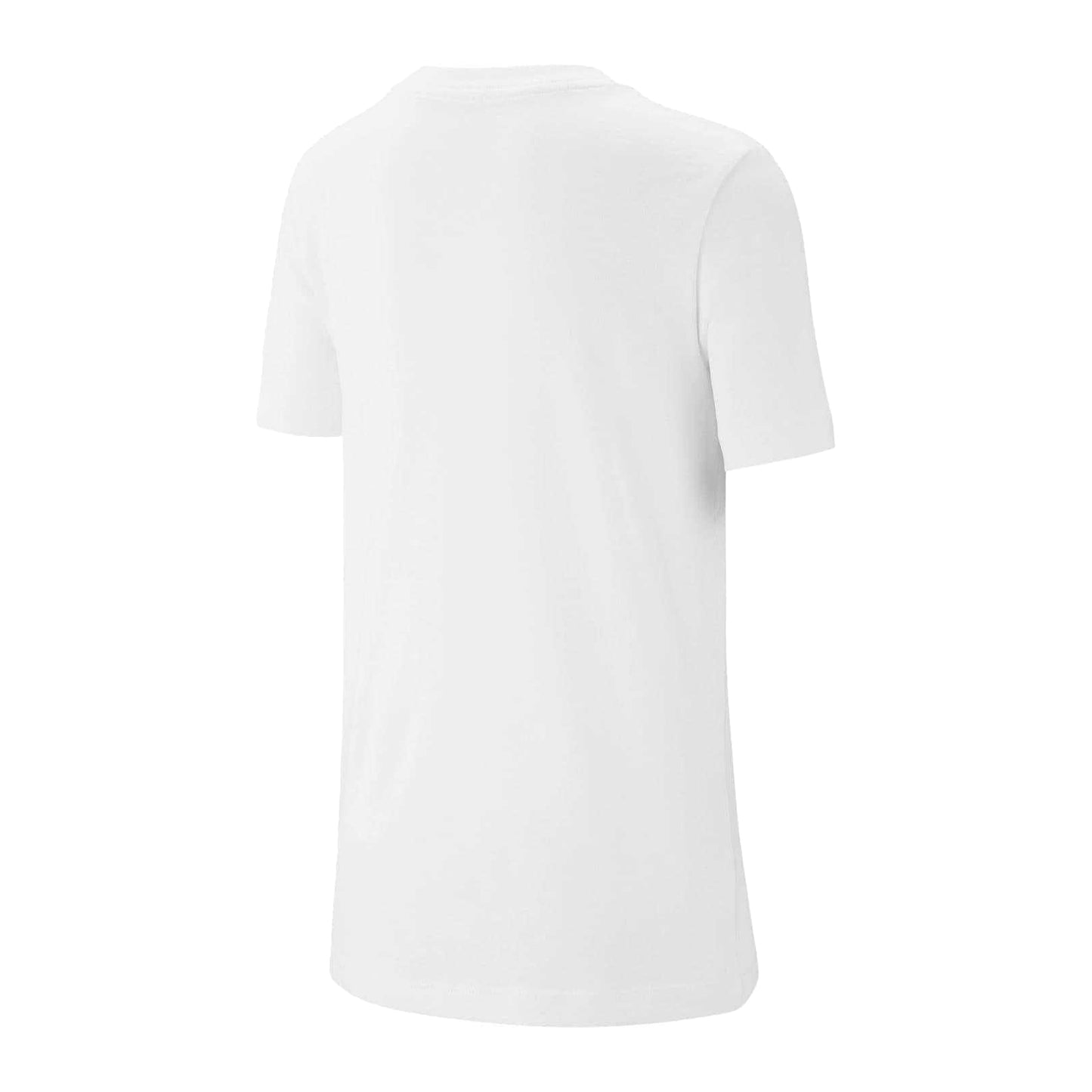 White-Black-Red - Back - Nike Childrens-Kids Sportswear Logo Cotton T-Shirt