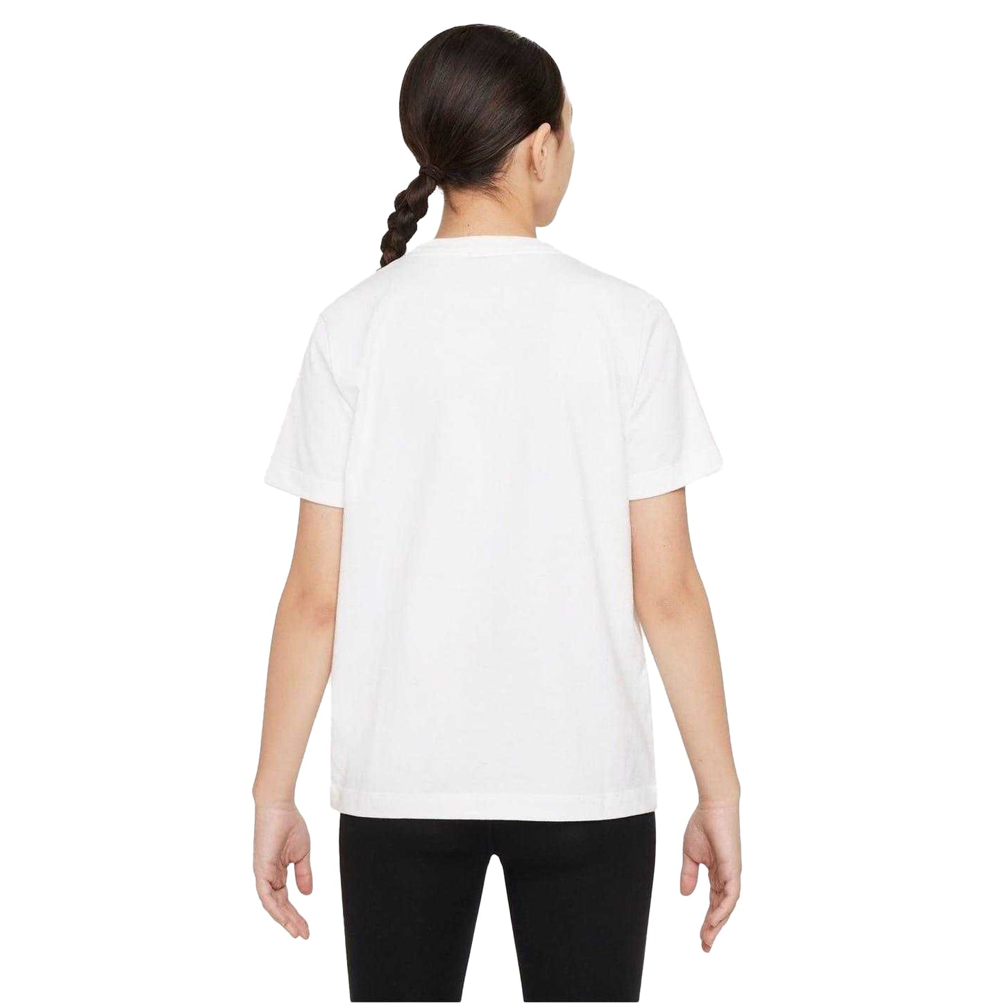 White-Black-Red - Lifestyle - Nike Childrens-Kids Sportswear Logo Cotton T-Shirt