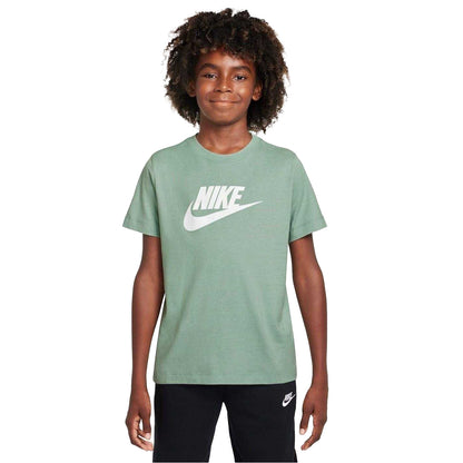 Green - Front - Nike Childrens-Kids Sportswear Logo Cotton T-Shirt