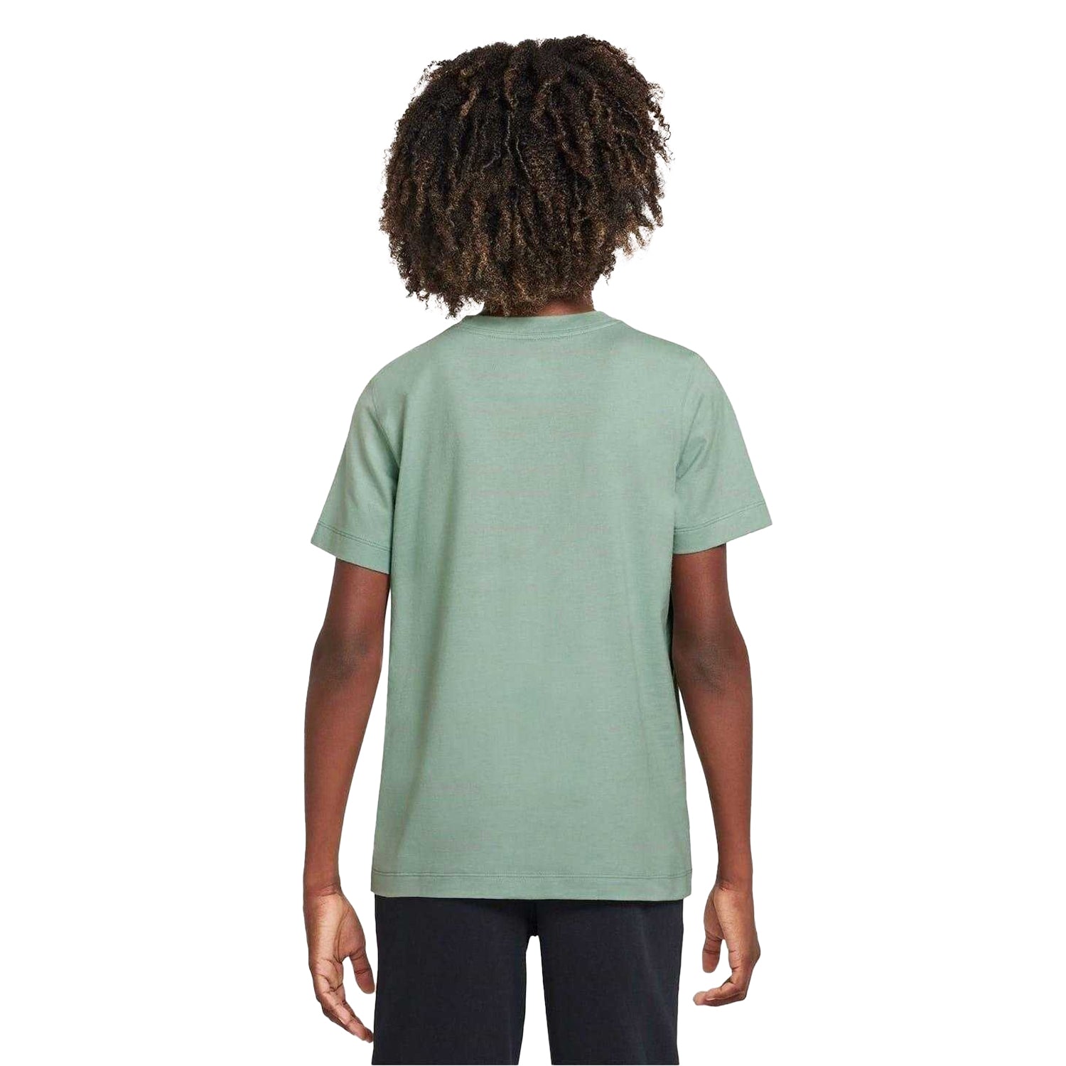 Green - Back - Nike Childrens-Kids Sportswear Logo Cotton T-Shirt