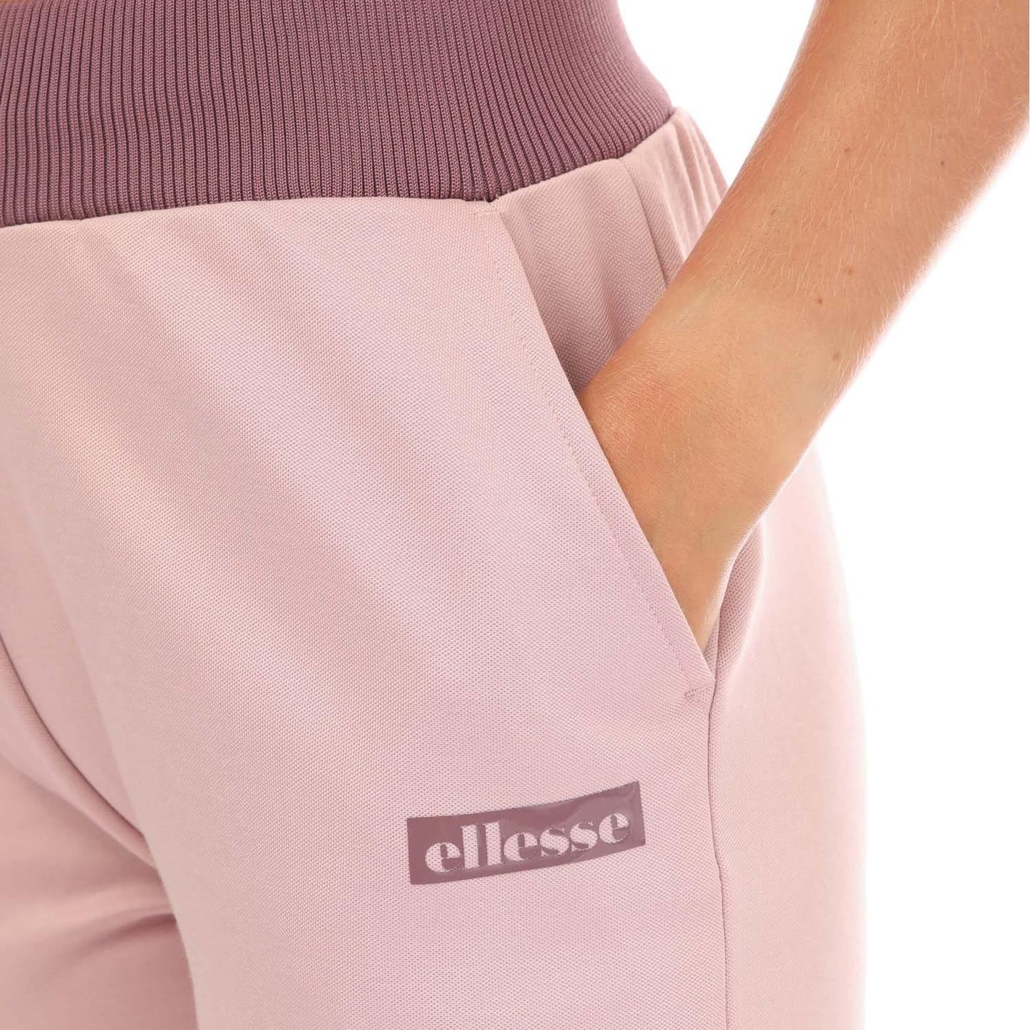 Pink - Side - Ellesse Womens-Ladies Cater Jogging Bottoms