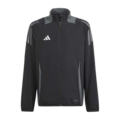 Black-Dark Grey - Front - Adidas Childrens-Kids Tiro 24 Raglan Track Jacket