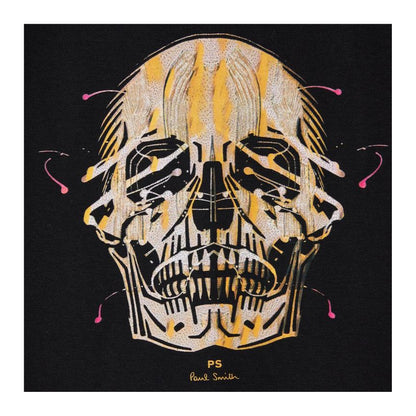 Black - Side - Paul Smith Mens Skull Regular T-Shirt