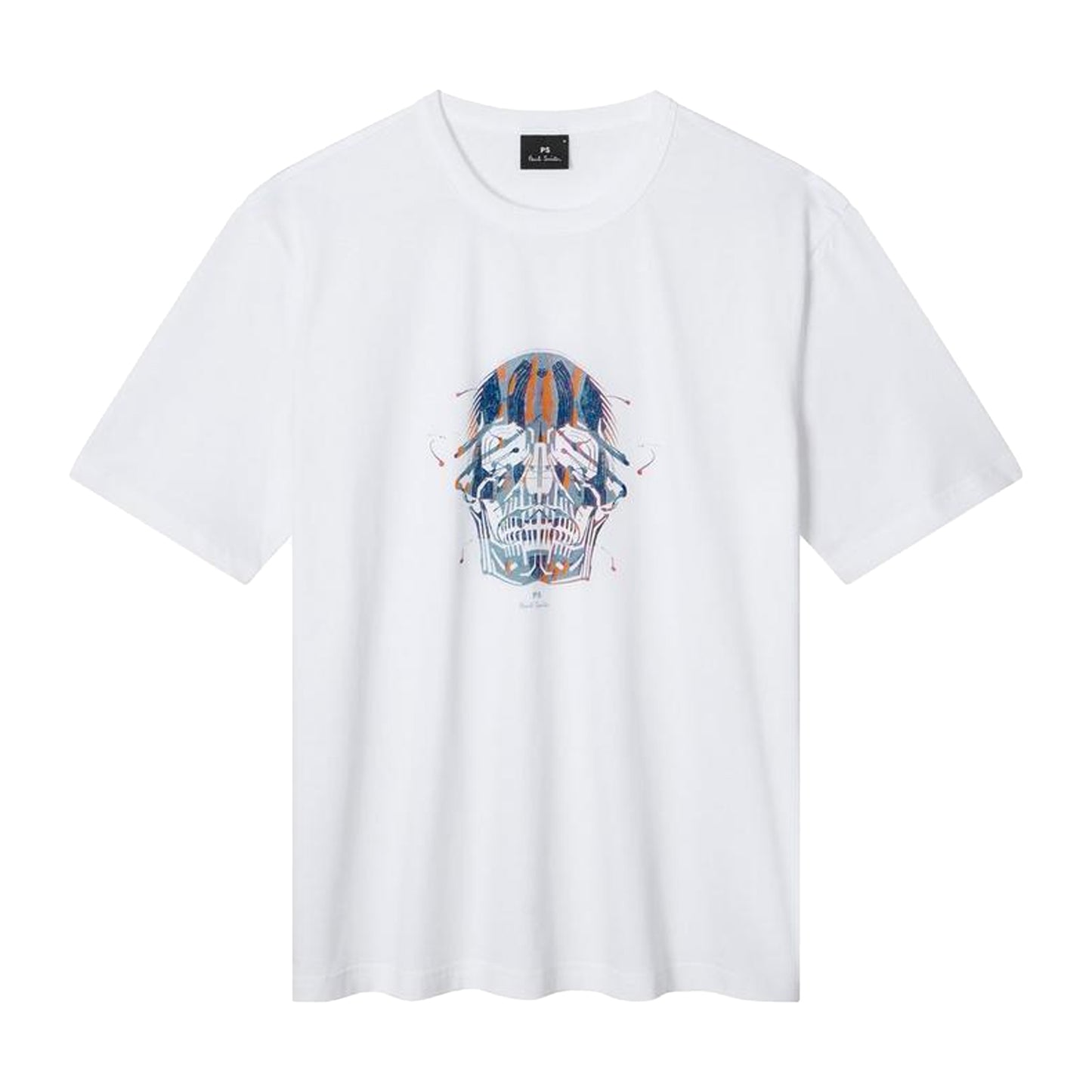 White - Front - Paul Smith Mens Skull Regular T-Shirt
