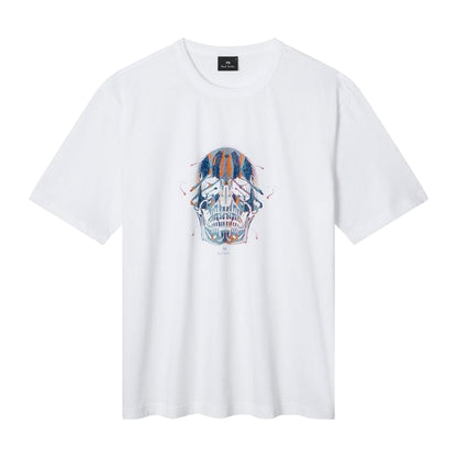 White - Front - Paul Smith Mens Skull Regular T-Shirt