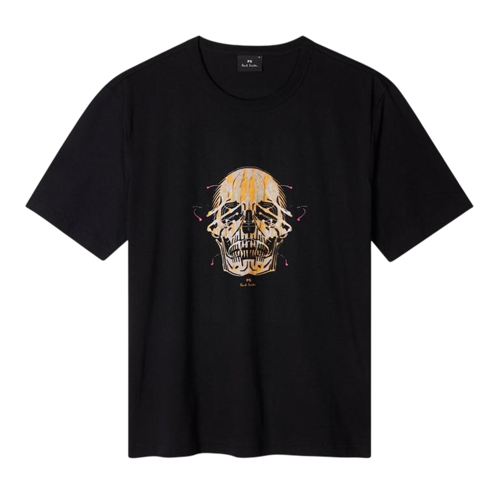 Black - Front - Paul Smith Mens Skull Regular T-Shirt