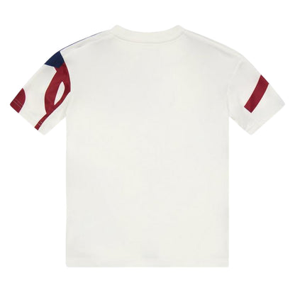 White - Back - Adidas Childrens-Kids Doodle Raglan T-Shirt
